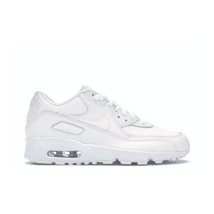 Image of Air Max 90 White Leather (GS)