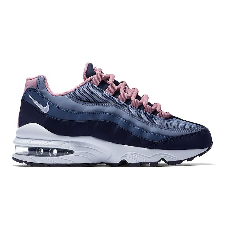 Image of Air Max 95 Blackened Blue Pale Pink (GS)