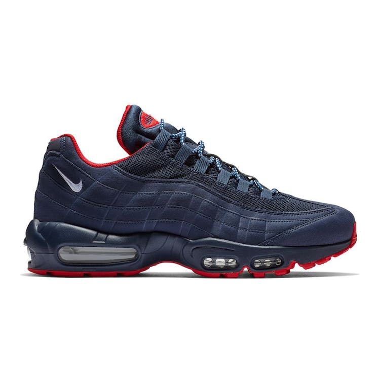 Image of Air Max 95 Midnight Navy University Red