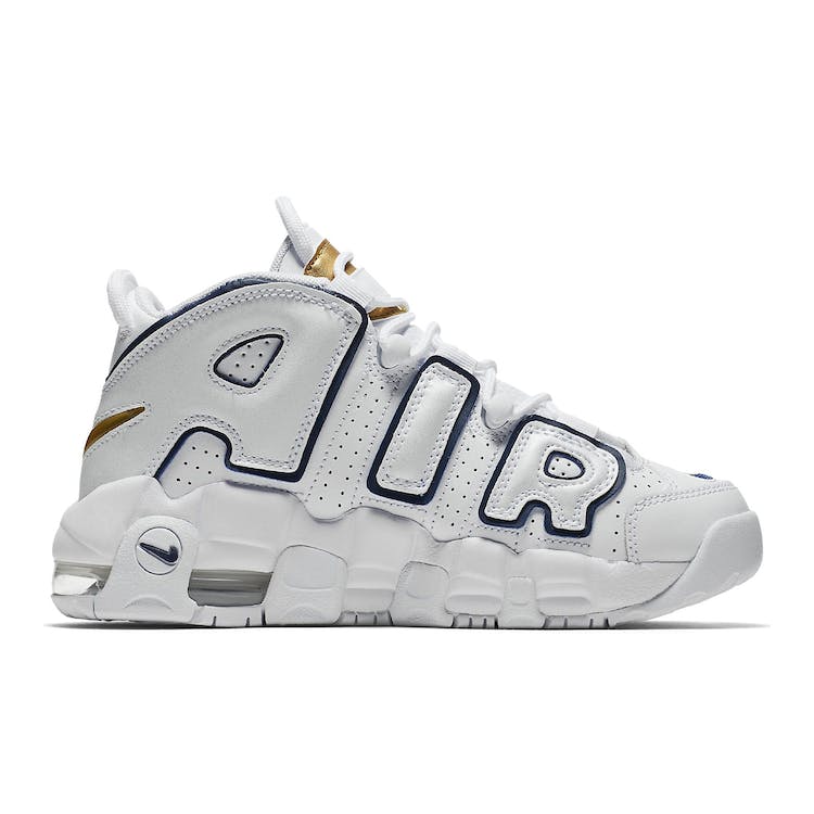 Image of Air More Uptempo White Midnight Navy (GS)