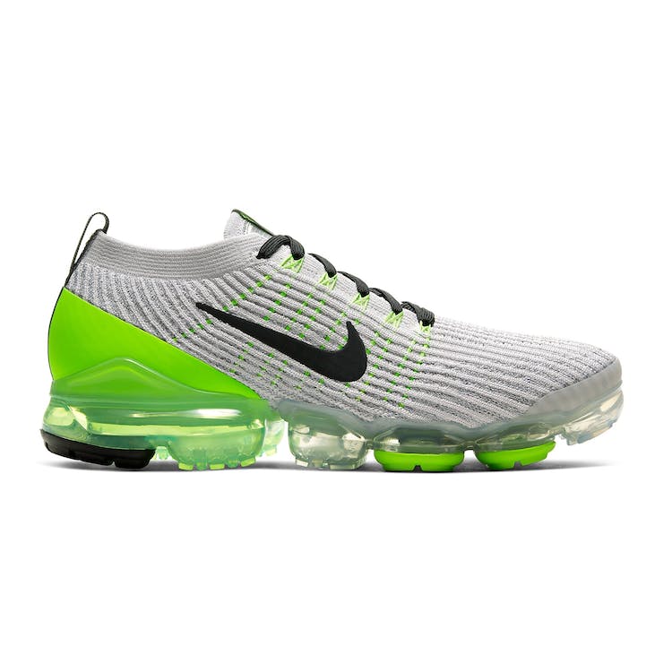 Image of Air VaporMax Flyknit 3 Vast Grey Electric Green