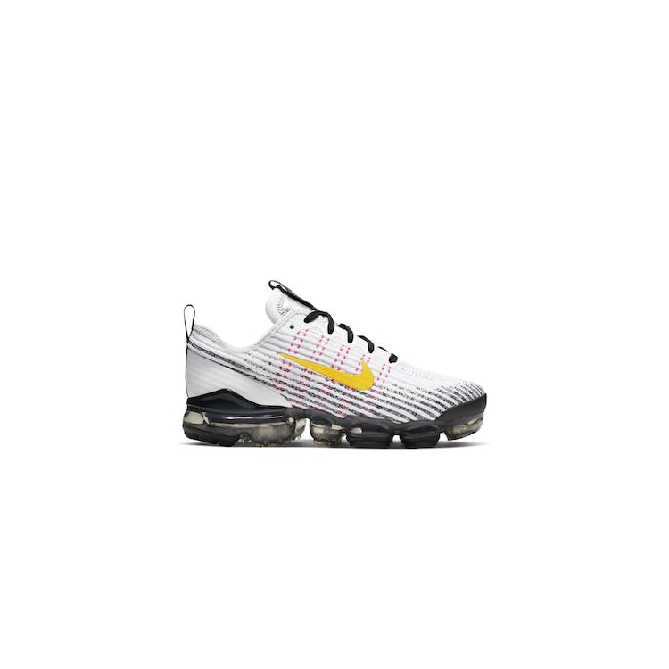Image of Air VaporMax Flyknit 3 White Dynamic Yellow (GS)