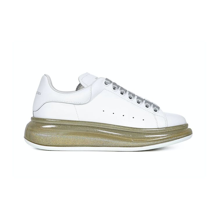 Image of Alexander McQueen Court Trainers Gold Translucent