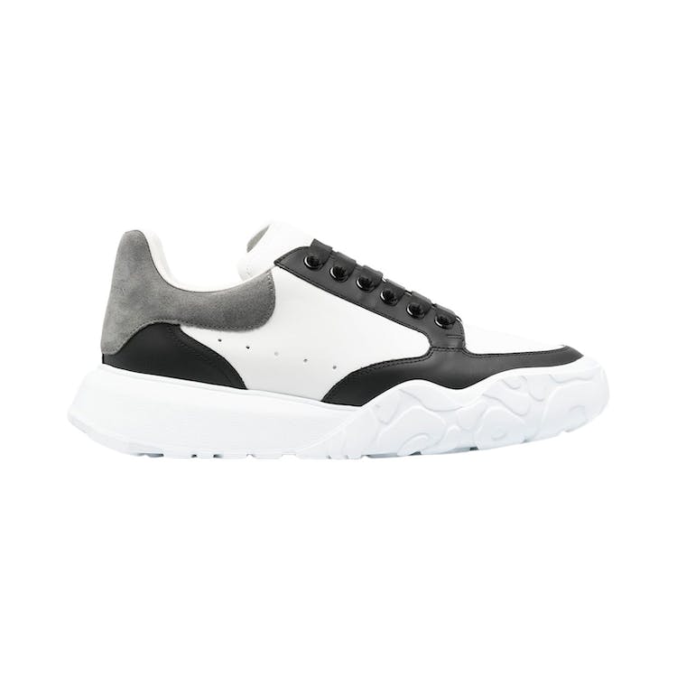 Image of Alexander McQueen Court Trainers White Black Grey