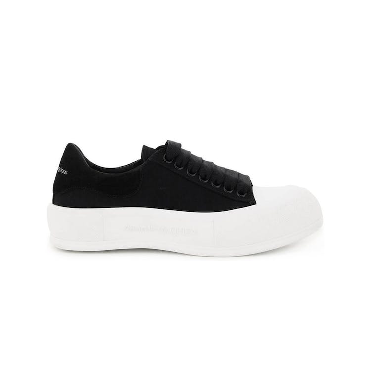 Image of Alexander McQueen Deck Skate Plimsoll Lace-Up Black (W)