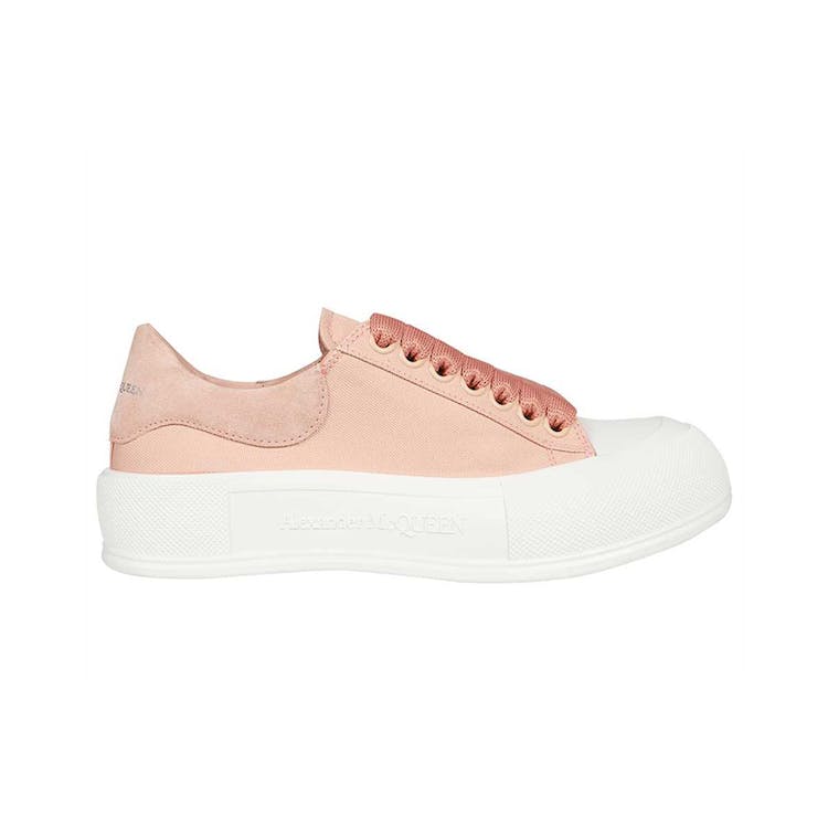 Image of Alexander McQueen Deck Skate Plimsoll Lace-Up Magnolia (W)