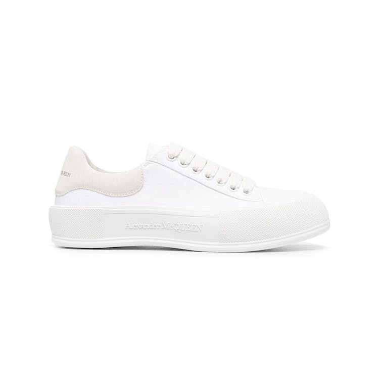 Image of Alexander McQueen Deck Skate Plimsoll Lace-Up White (W)