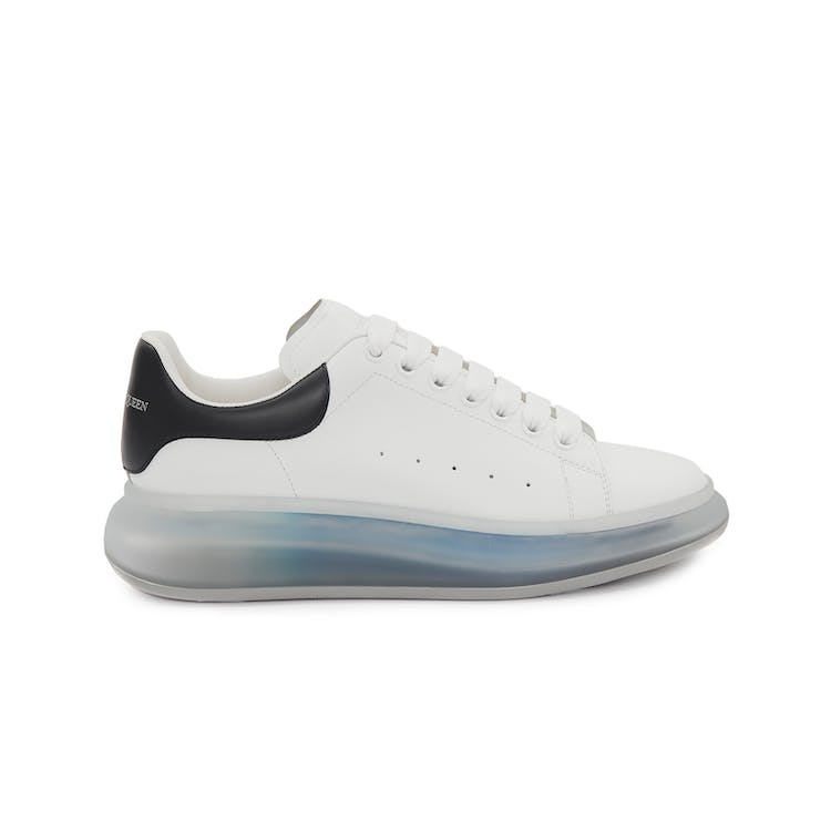 Image of Alexander McQueen Oversized Clear Sole White Navy Blue