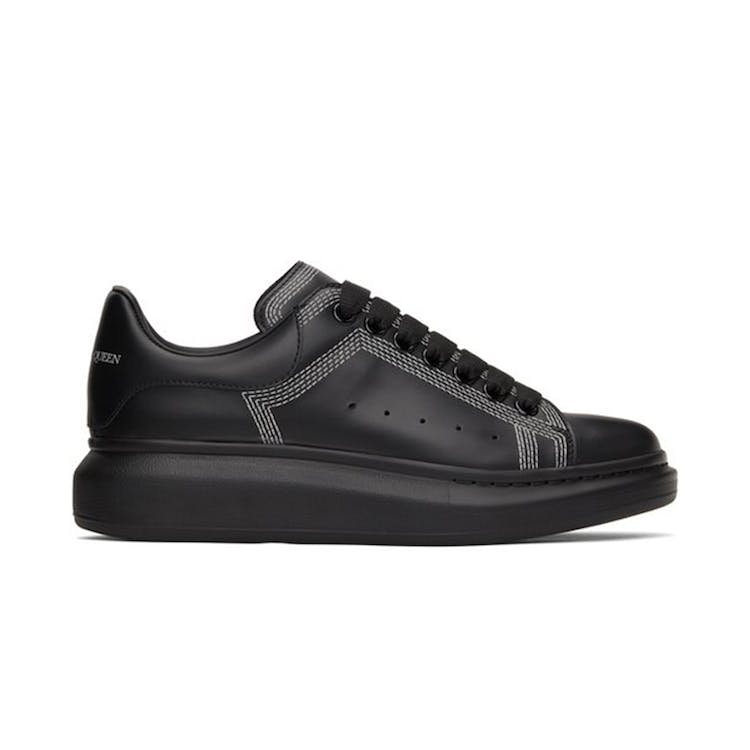 Image of Alexander McQueen Oversized Embroidered Black Silver