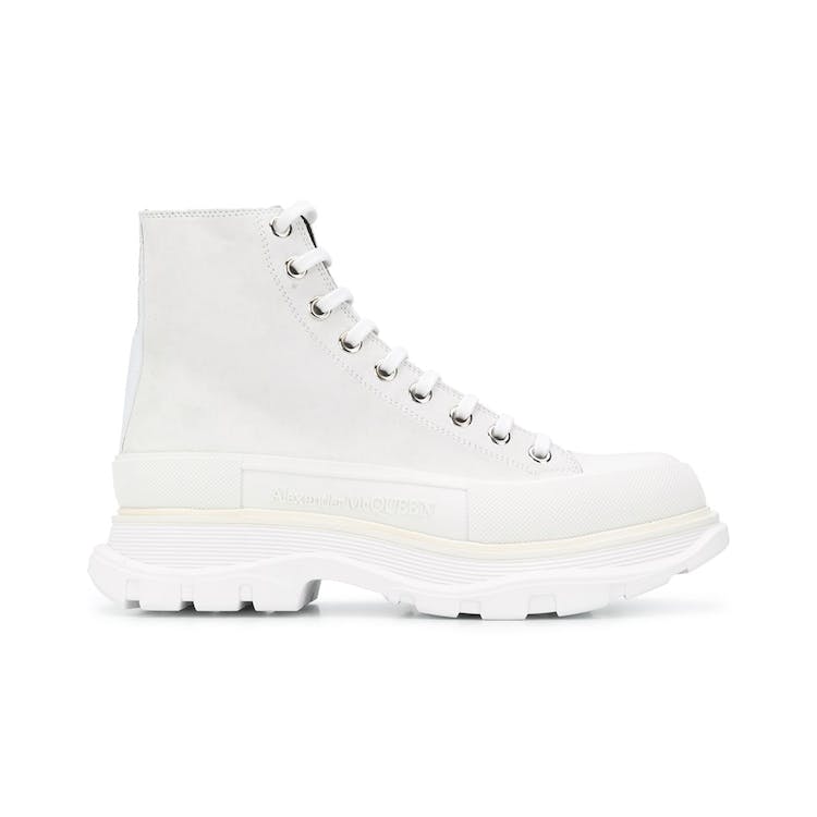 Image of Alexander McQueen Tread Slick Boot Leather White White