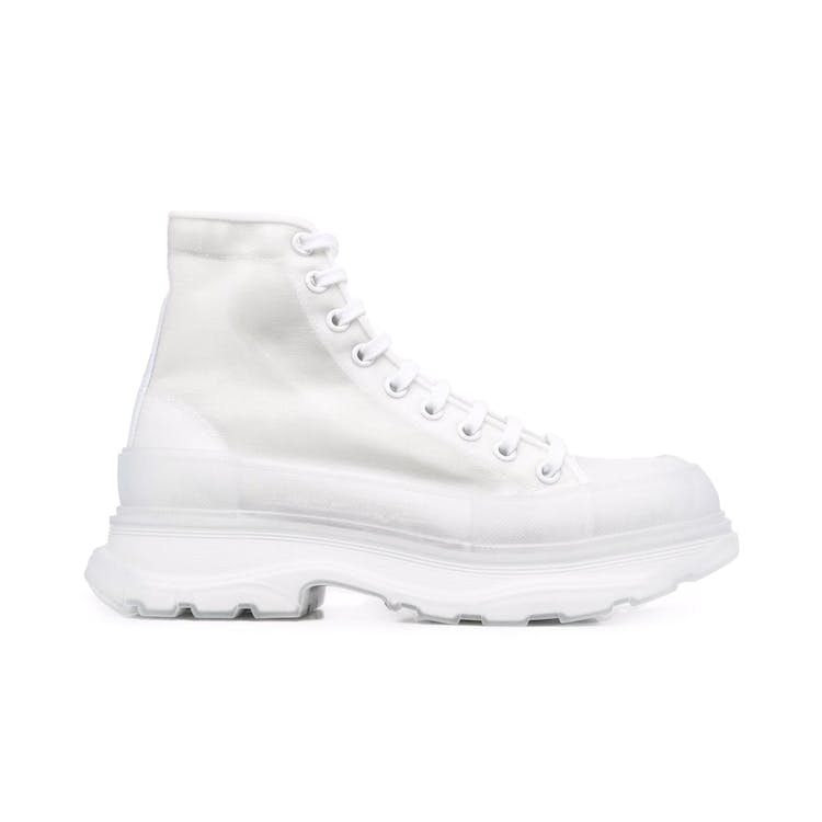 Image of Alexander McQueen Tread Slick Boot White White Clear Sole