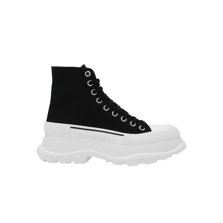 Image of Alexander McQueen Tread Slick Lace Up Boot Black White (W)