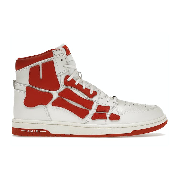 Image of AMIRI Skel Panelled High Top White Red