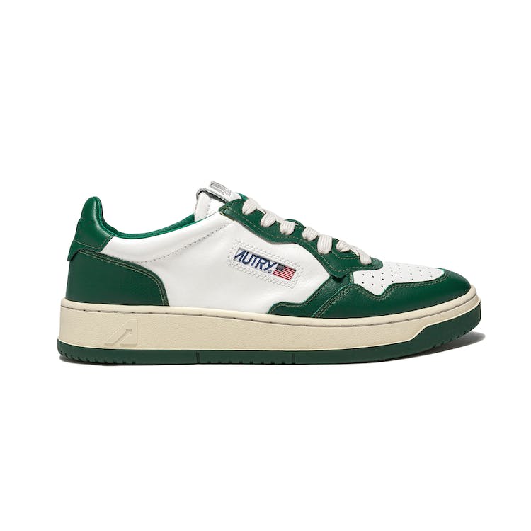 Image of Autry Medalist Leather Low Green White