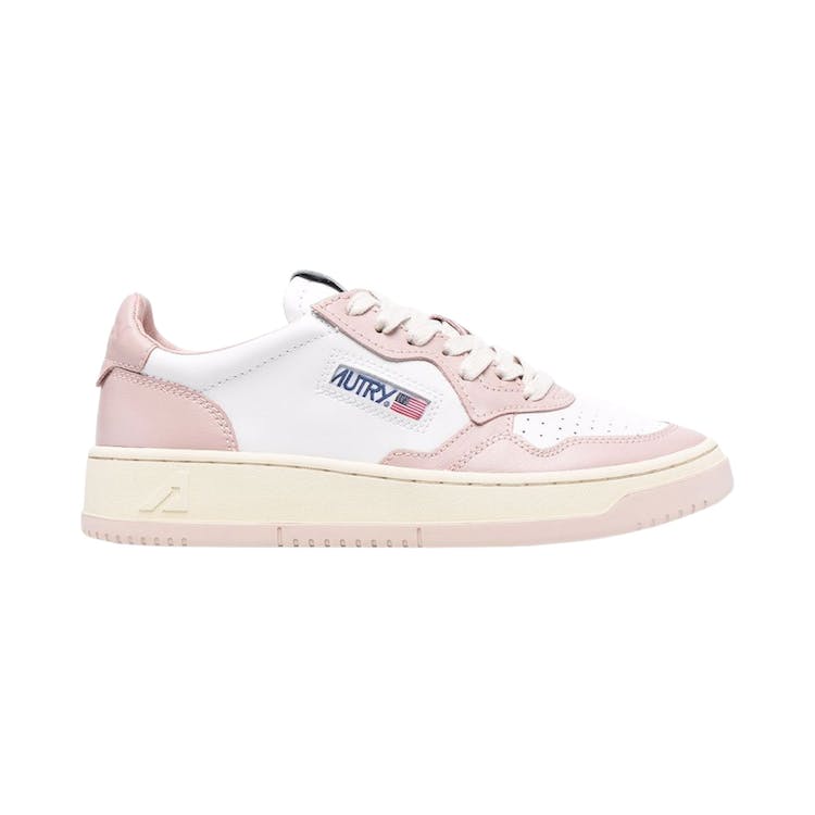 Image of Autry Medalist Leather Low White Pink Cream (W)