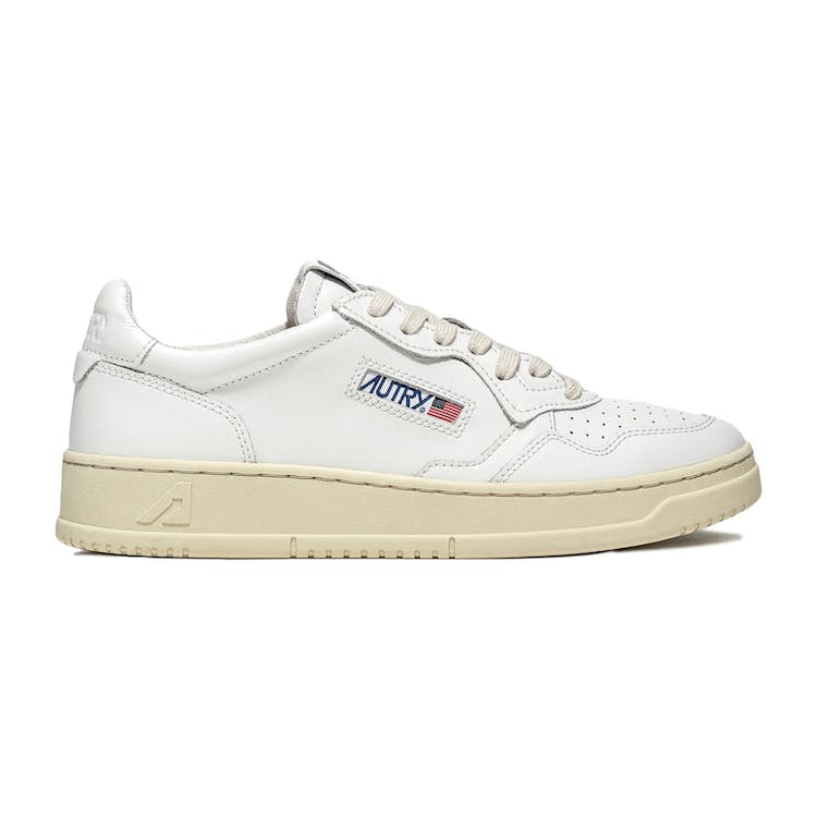 Image of Autry Medalist Leather Low White White (W)