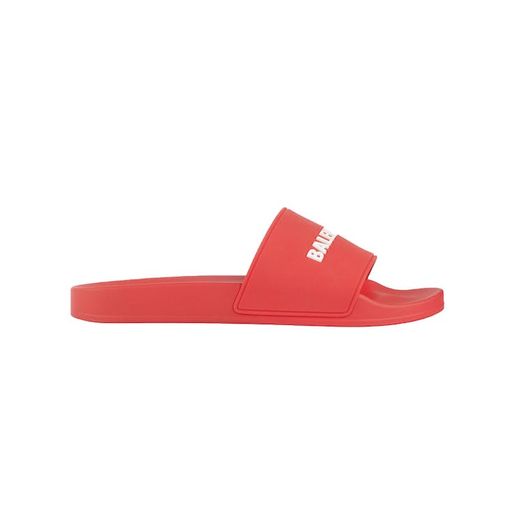Image of Balenciaga Pool Slide Red White