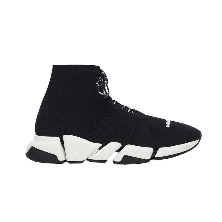 Image of Balenciaga Speed 2.0 Lace Up Black White SS21 (W)