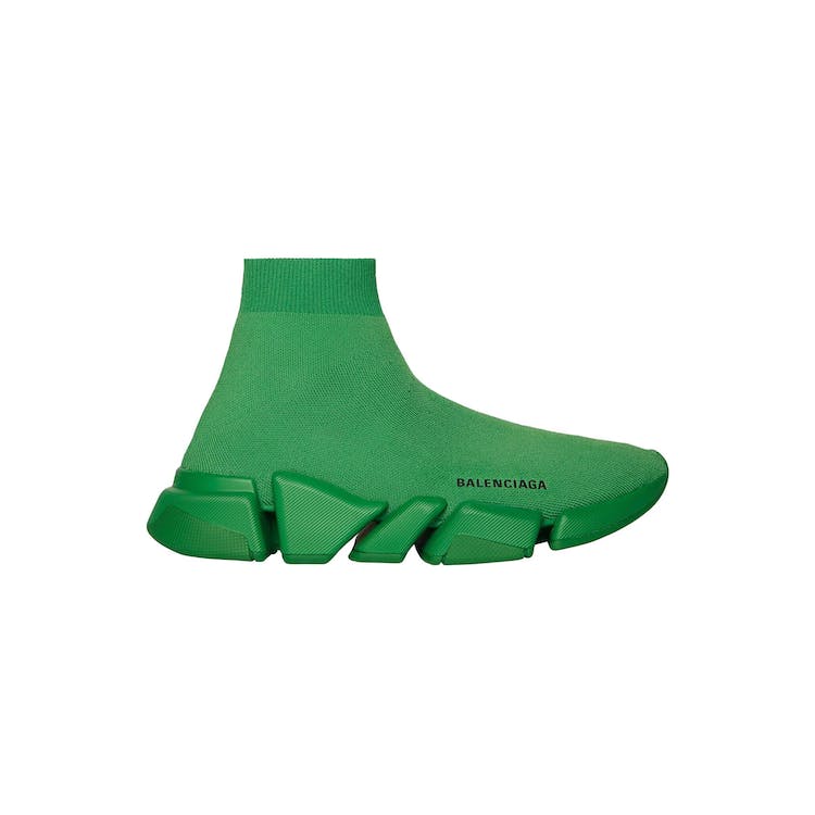 Image of Balenciaga Speed 2.0 Monochrome Recycled Knit Green (W)