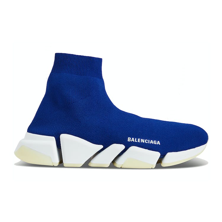 Image of Balenciaga Speed 2.0 Recycled Knit Blue Glow