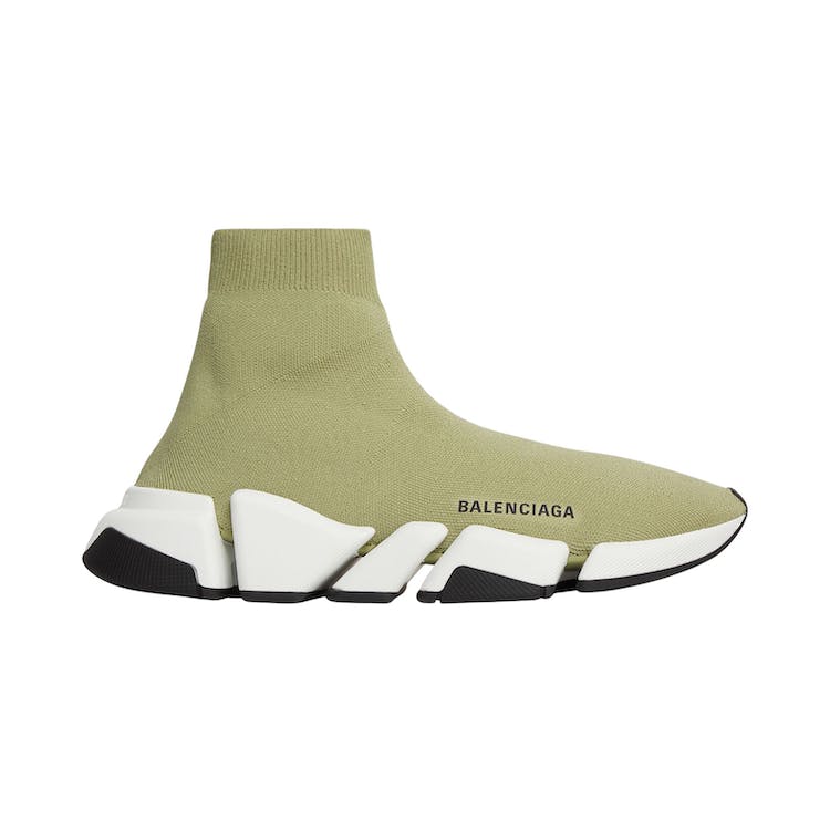 Image of Balenciaga Speed 2.0 Recycled Knit Green