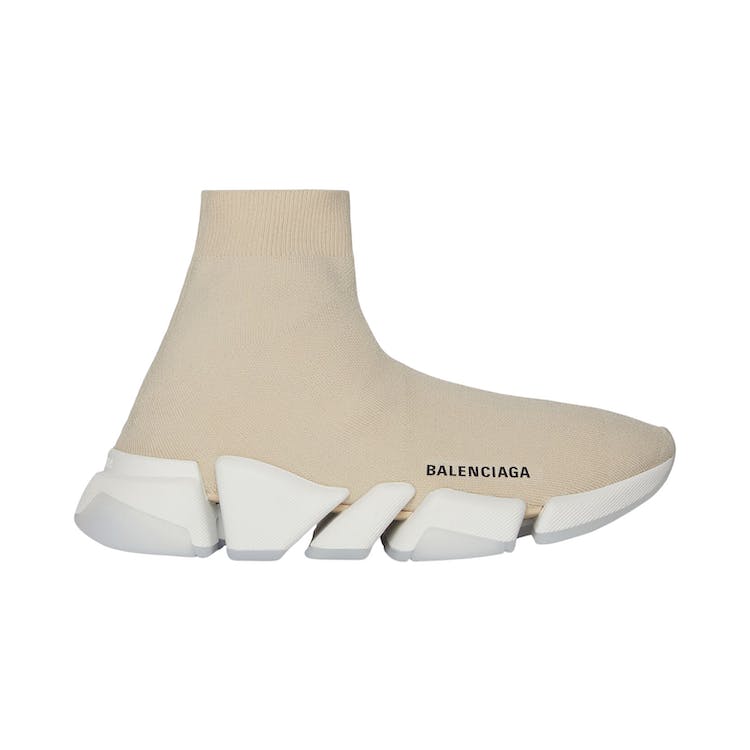 Image of Balenciaga Speed 2.0 Recycled Sole Transparent Sole Beige