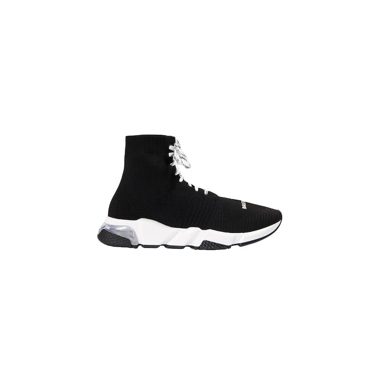 Image of Balenciaga Speed Lace Up High Clear Sole Black