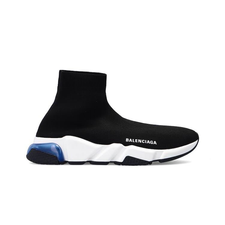 Image of Balenciaga Speed Trainer Black Blue Clear Sole