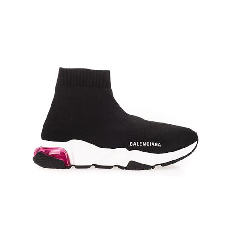 Image of Balenciaga Speed Trainer Clear Sole Black Red (W)