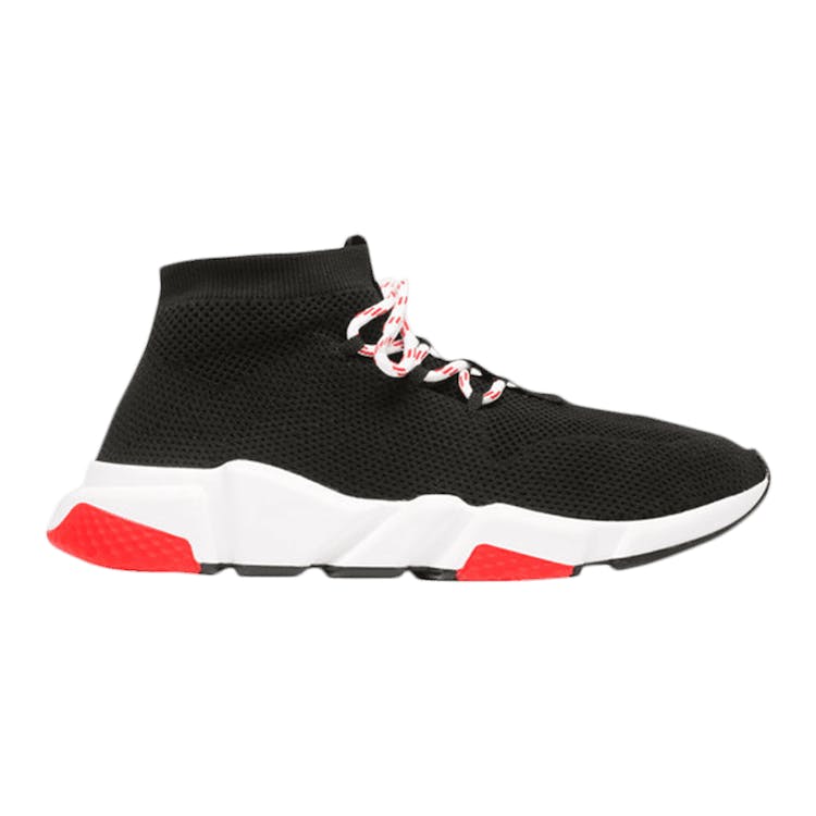 Image of Balenciaga Speed Trainer Lace Up Black Red 2018 (W)