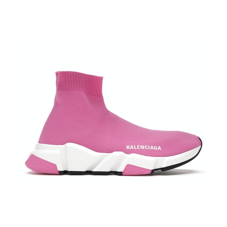 Image of Balenciaga Speed Trainers Mid Pink White (W)