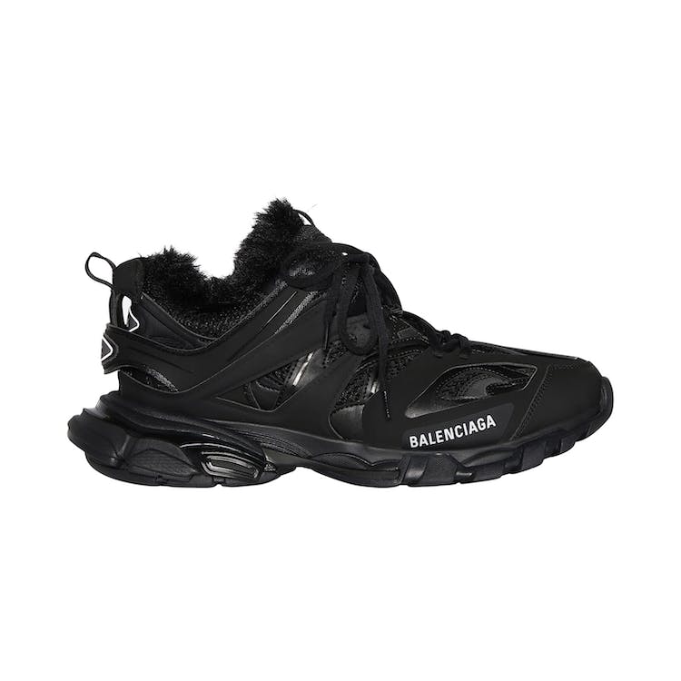 Image of Balenciaga Track Faux Fur Black Black