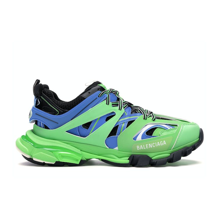 Image of Balenciaga Track Trainers Green Blue