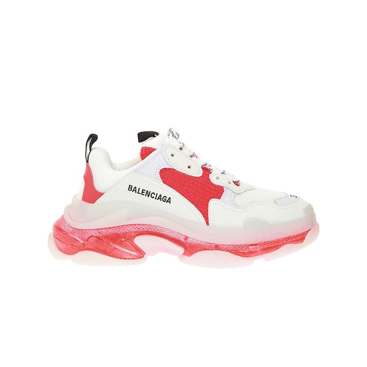 Image of Balenciaga Triple S Clear Sole White Red