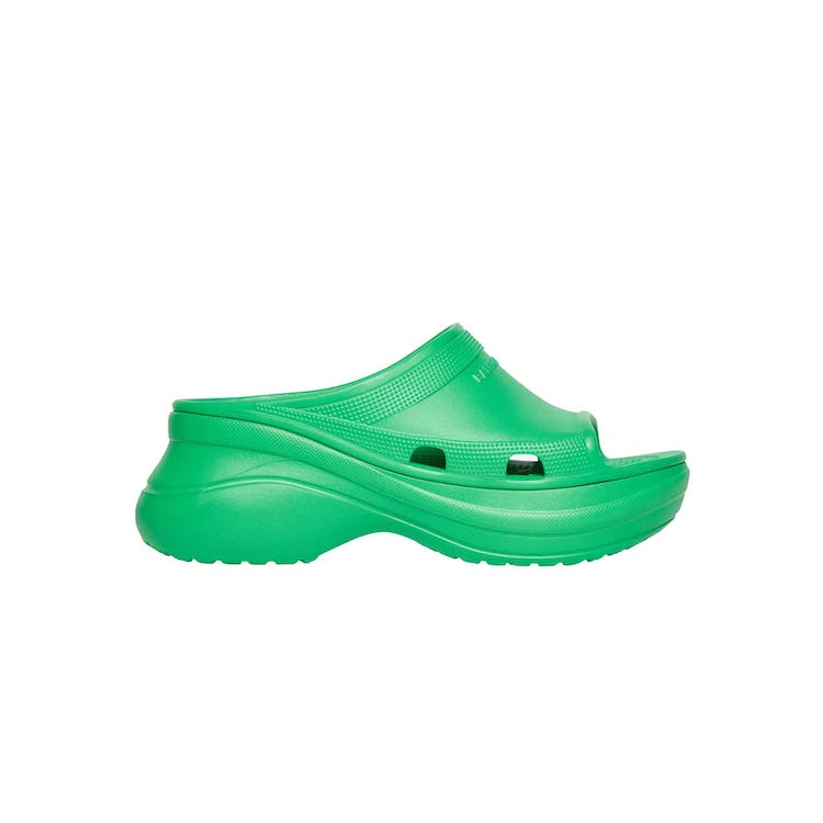 Image of Balenciaga x Crocs Pool Slide Sandals Green (W)