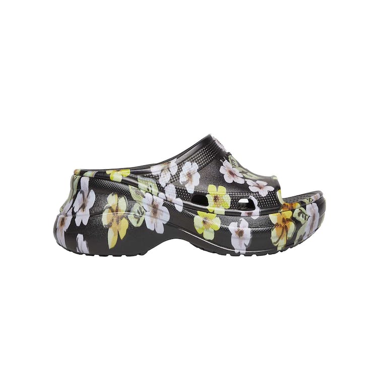 Image of Balenciaga x Crocs Pool Slide Sandals Grey Flower (W)