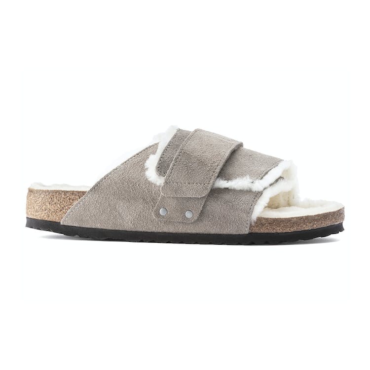 Image of Birkenstock Kyoto Shearling Suede Stone Coin