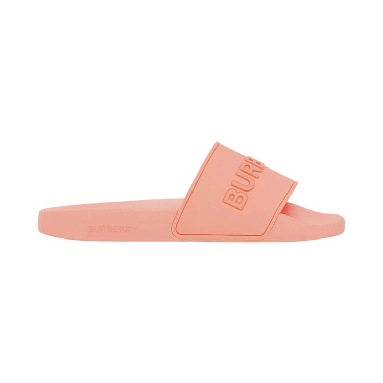 Image of Burberry Embossed Logo Slides Peach Pink (W)