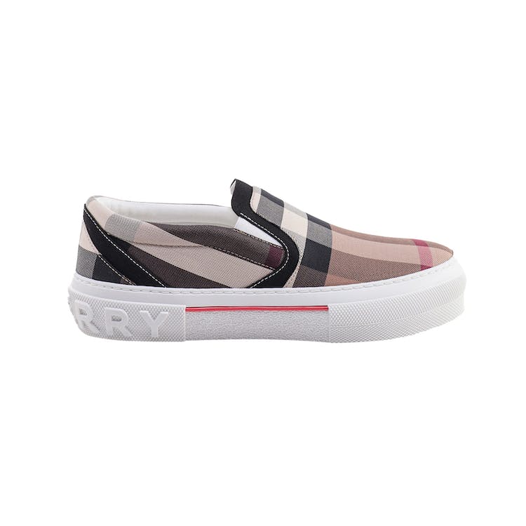 Image of Burberry Exaggerared Check Slip On Birch Brown