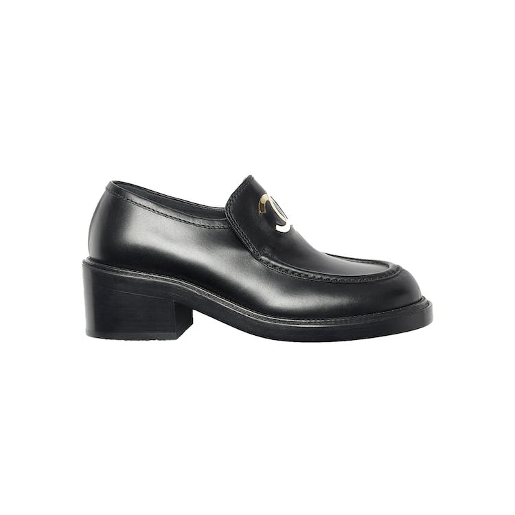 Image of Chanel CC 55mm Loafers Black Shiny Calfskin