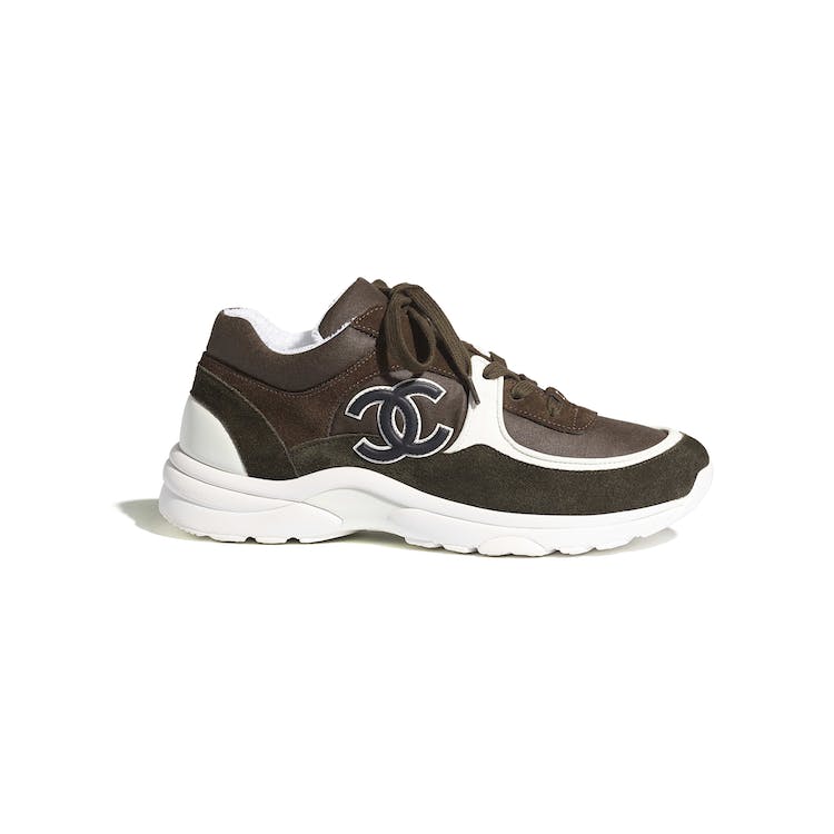 Image of Chanel Low Top Trainer Brown Green
