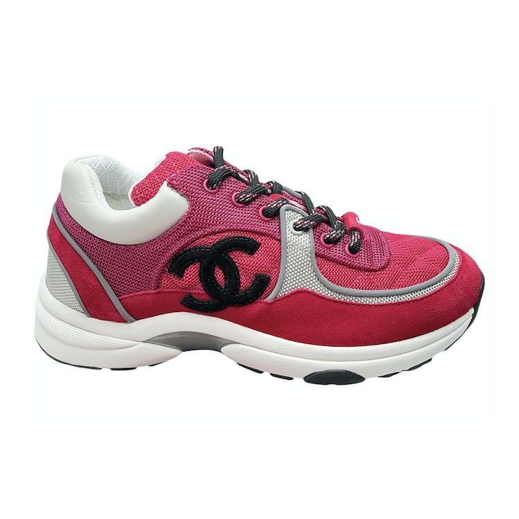 Image of Chanel Low Top Trainer Pink Silver