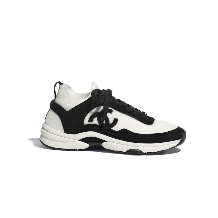 Image of Chanel Low Top Trainer White Black (W)