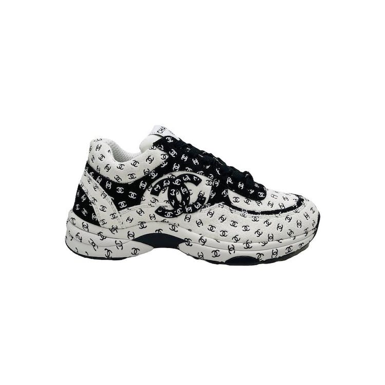 Image of Chanel Suede Trainer Printed CC White (W)