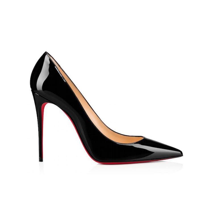 Image of Christian Louboutin Kate 100mm Pump Black Patent Leather