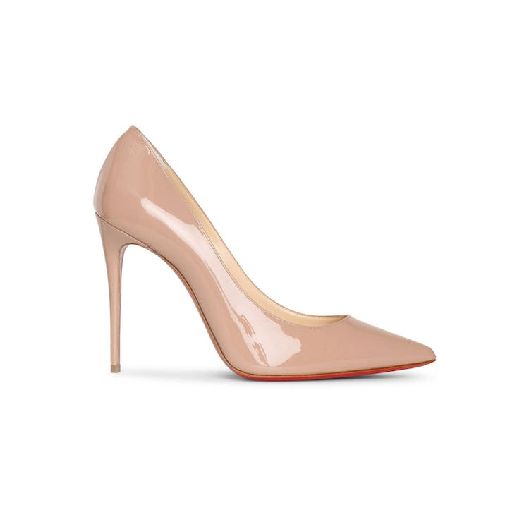 Image of Christian Louboutin Kate 100mm Pump Nude Patent Leather