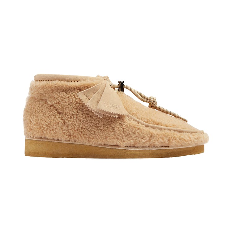 Image of Clarks Originals Wallabee Boot Moncler 1952 Beige Shearling