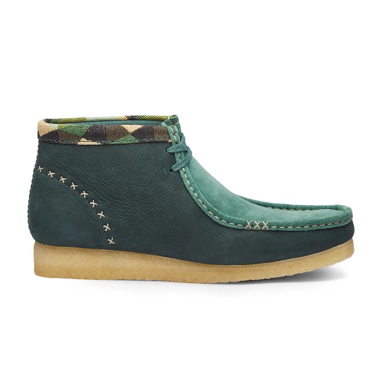 Image of Clarks Originals Wallabee Boots END. Artisan Craft Green