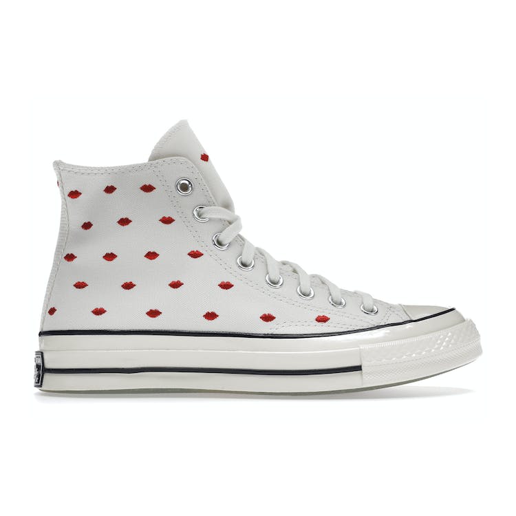 Image of Converse Chuck Taylor All-Star 70 Hi Embroidered Lips Vintage White