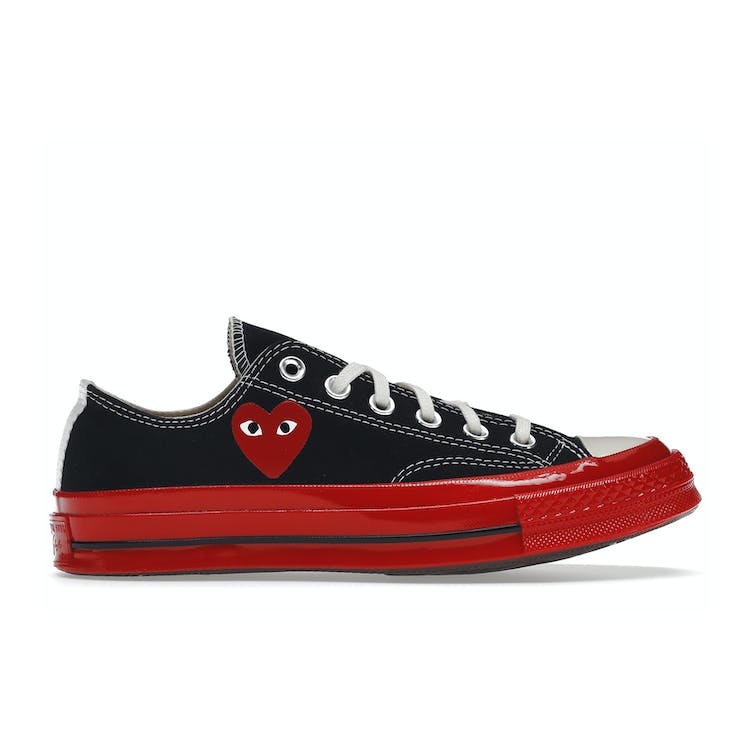 Image of Converse Chuck Taylor All-Star 70 Ox Comme des Garcons PLAY Black Red Midsole